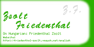 zsolt friedenthal business card
